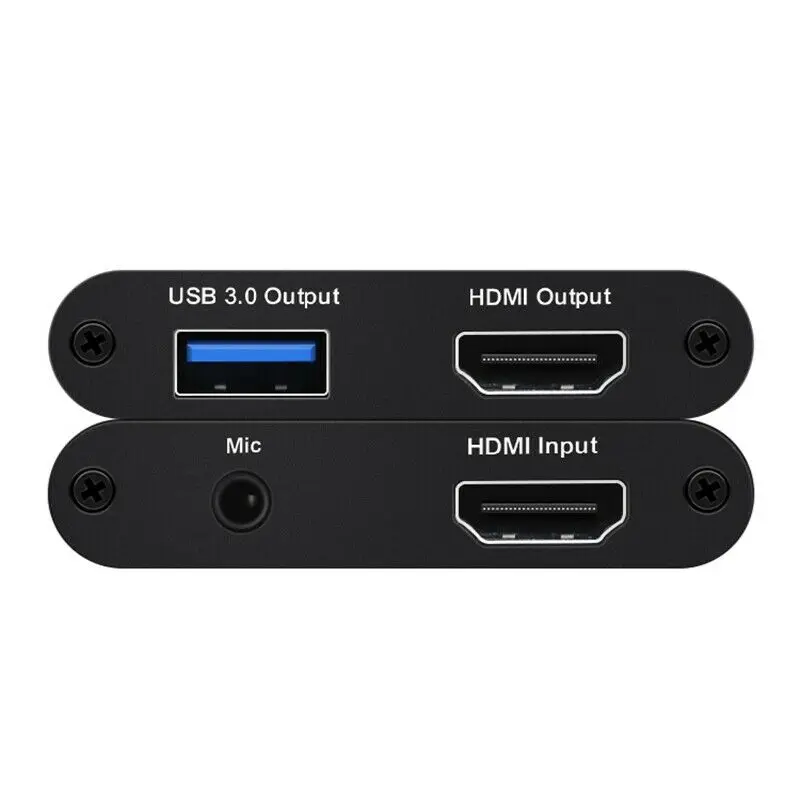 4K 1080P 60Hz HDMI к USB 3,0 карта видеозахвата записывающая Коробка микрофон в телефоне игра для Facebook Youtube Live Streaming PC OBS Vmix