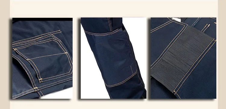 CCGK bib overalls men work coveralls multi-functional pockets repairman strap jumpsuits pants wear-resistance working uniforms (8)