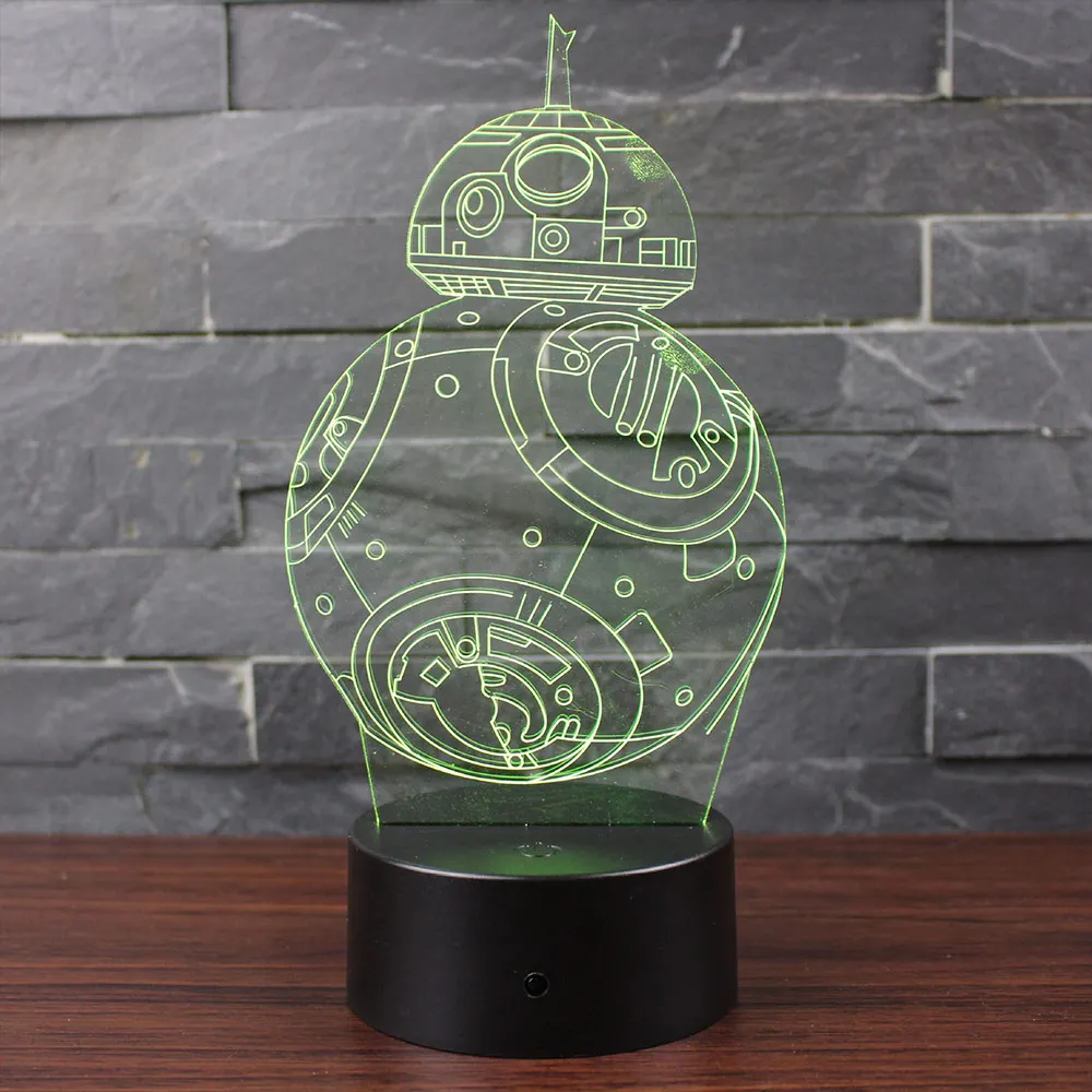 

Robot Night Light 3d Colorful LED Gift Light Touch Remote Control Desk Table Lamp Festival Party Decoration Lights