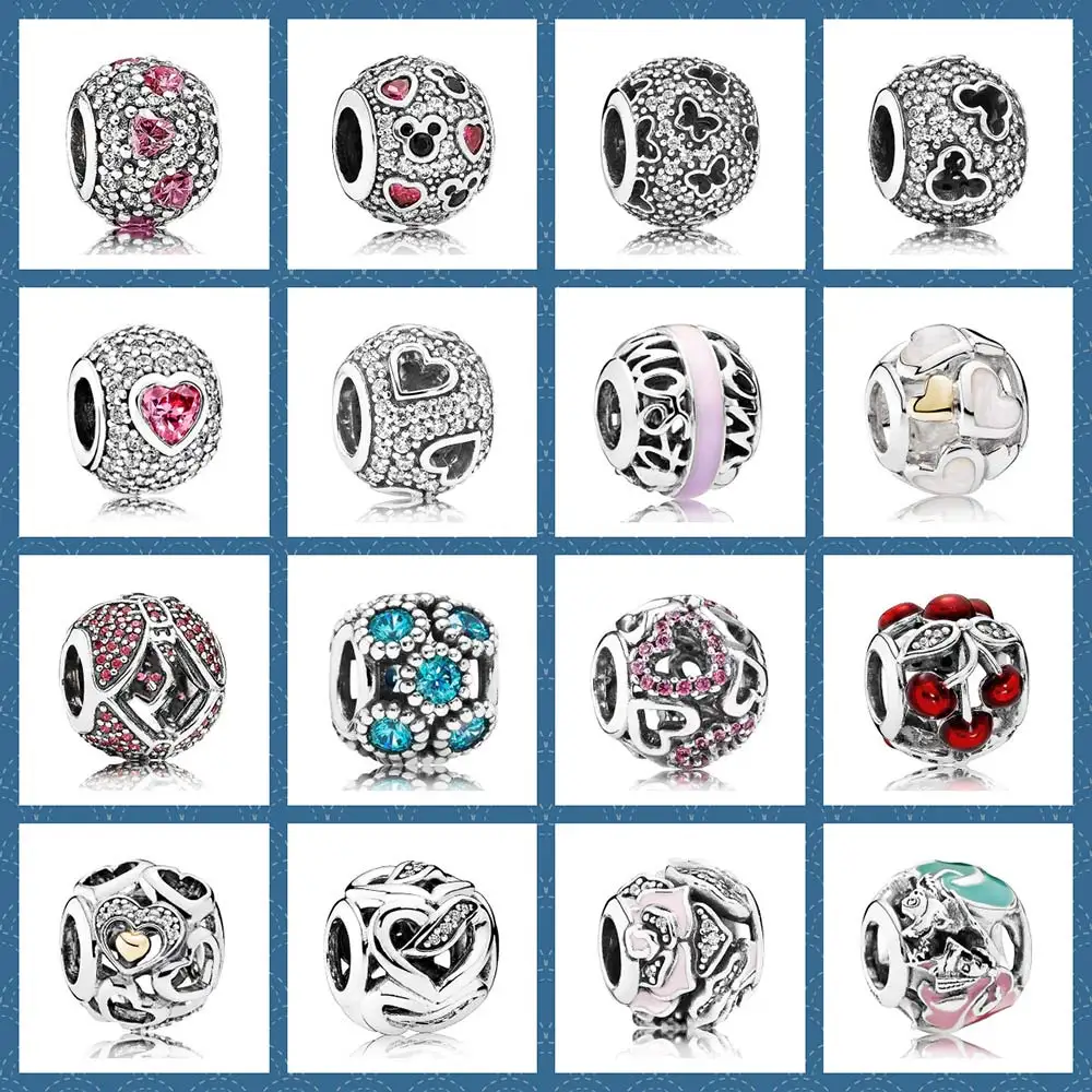 

Sterling Silver 925 Charm Beads Original 1:1 Fancy Pink Heart Fluttering Butterflies Heart Of Romance Charm Bead Fit Bracelet