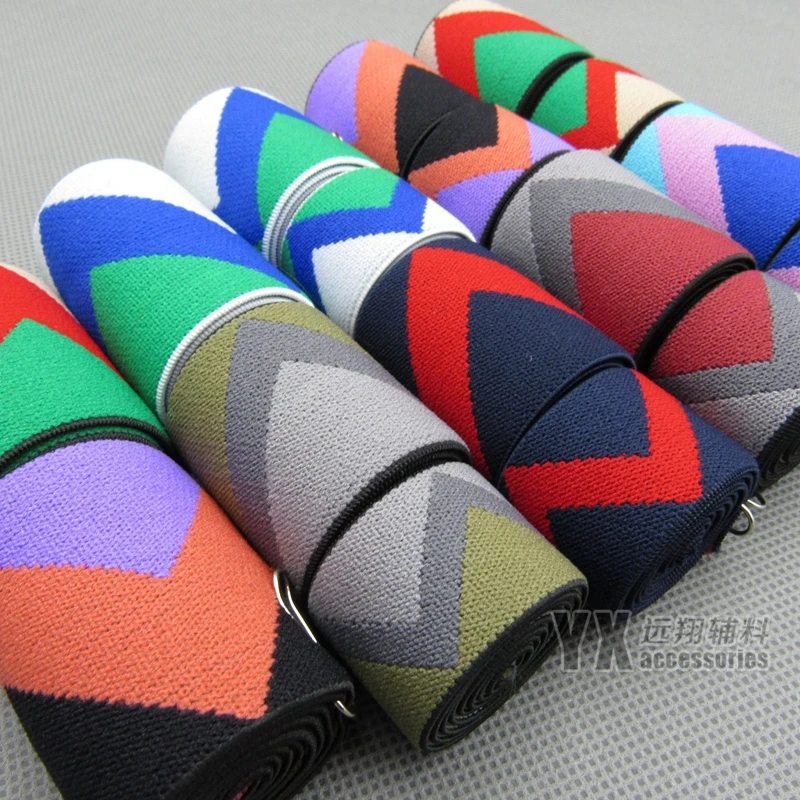 

25mm 40mm 50mm fashion elastic webbing suede face soft stretchy Jacquard bands for clothes skirt trousers waistband belt 6meters