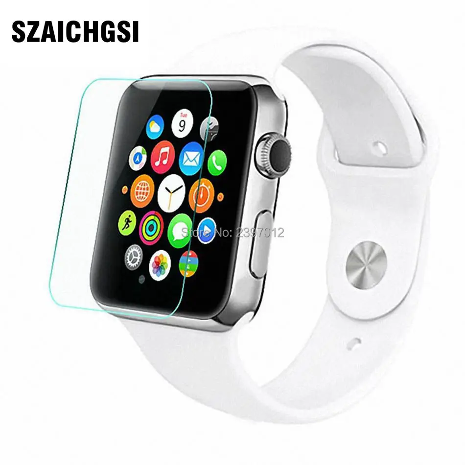 SZAICHGSI Ultra Thin 9H Hardness 2.5D Premium Tempered Glass Screen Protector Film 38mm 42mm wholesale 500pcs | Мобильные телефоны