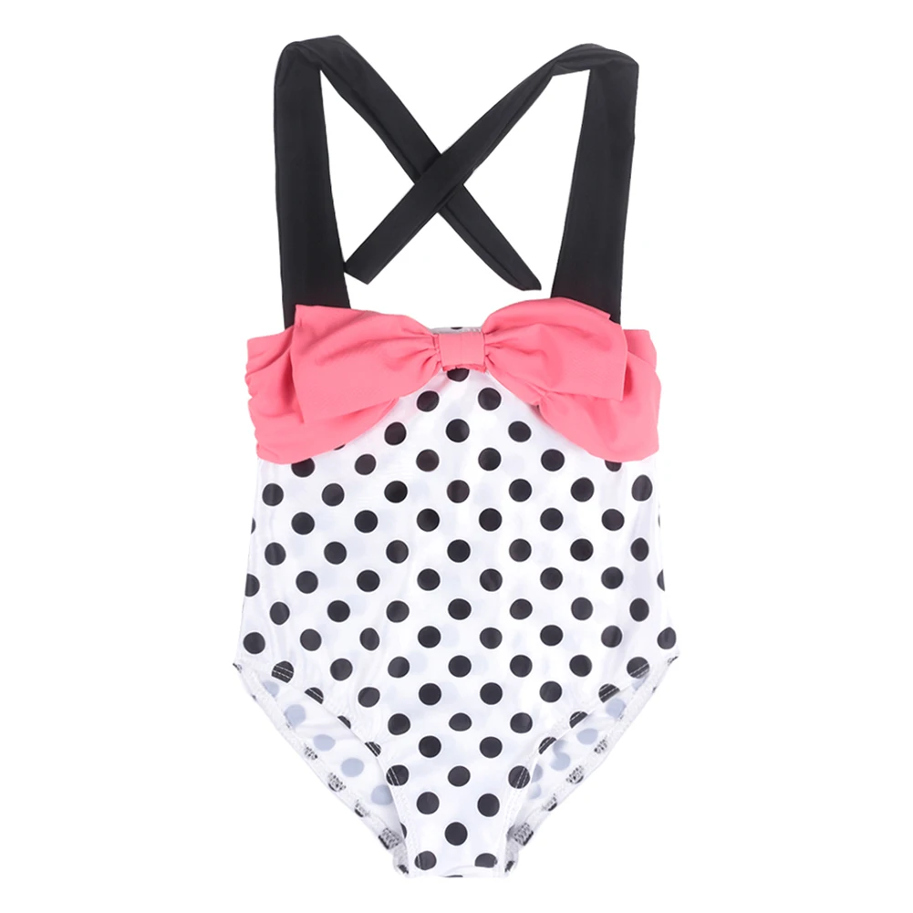New Baby & Toddler Girls Swimwear Bowknot Polka Dots Bikini Kids