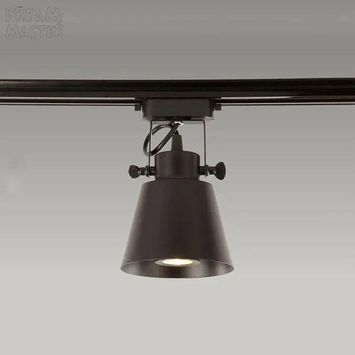 Черный деревенский светодиодный Трековый светильник с бескорпусным чипом 10 W Потолочные рельсы огни spotlight для Кухня фиксированной Костюмы