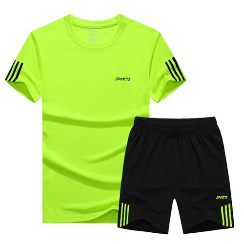 Размера плюс 7XL 8XL 9XL летние новые мужские шорты Повседневный костюм спортивный костюм мужские наборы брюки мужские толстовки Мужская брендовая одежда - Цвет: 53 green