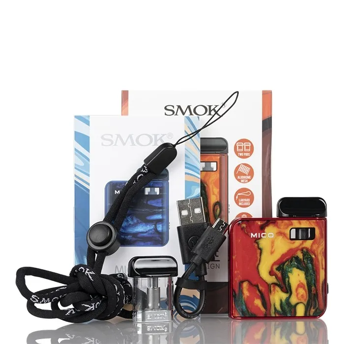 Оригинальный SMOK MICO 26 Вт AIO Pod Vape комплект 700 мАч батарея с картриджем 1 7 мл стартер