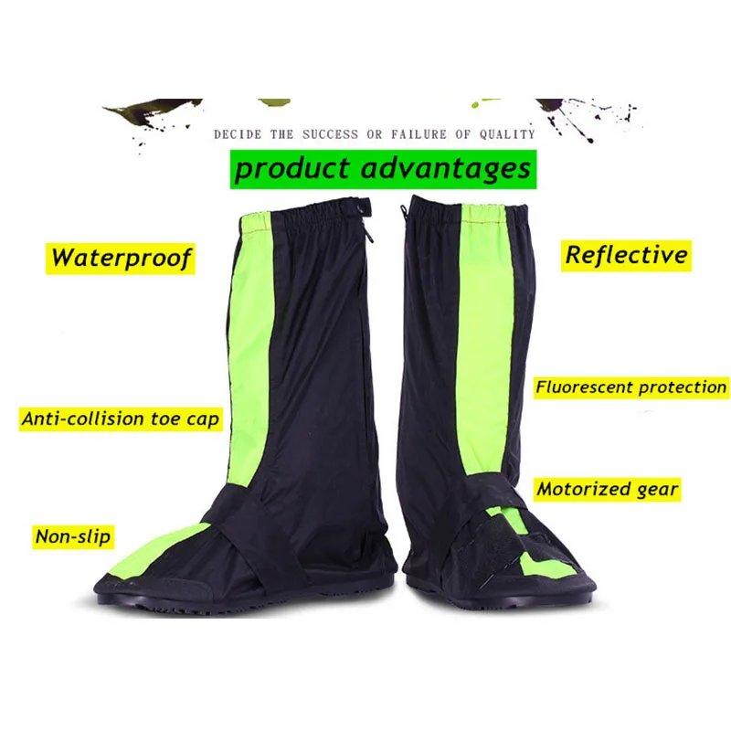 Goede KESMALL Motorfiets Bike Regen Boot Schoenen Covers Makkelijk te Rijden voor Rider Waterdichte Non slip Night Reizen Veiligheid accessorie