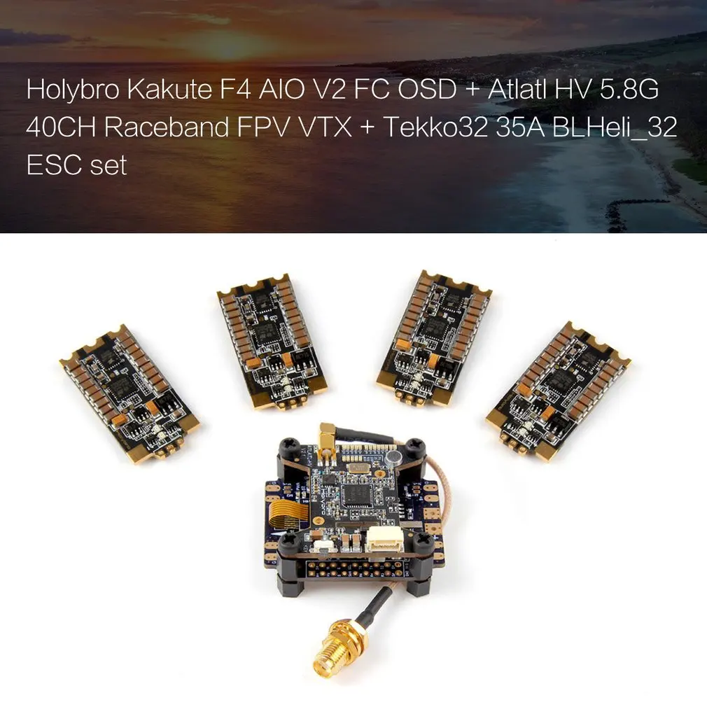 

Holybro Kakute F4 AIO V2 FC OSD + Atlatl HV 5.8G 40CH Raceband FPV VTX + Tekko32 35A BLHeli_32 ESC RC Racing Drone Quadcopter