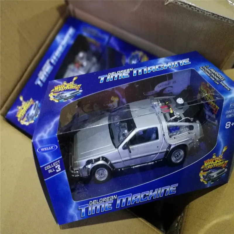 WELLY 1:24 Сплав Классический литья под давлением автомобилей delorean Back to The Future часть 1/2/3 DMC-12 металлическая модель игрушка автомобиля для детей подарки коллекция