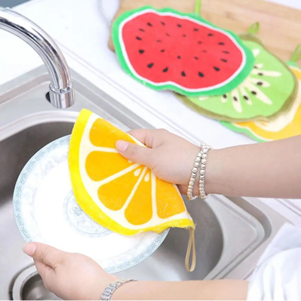 Полотенце s поставки фруктовое подвесное полотенце для очистки Бытовые аксессуары для мытья кухонное полотенце для рук фруктовая форма