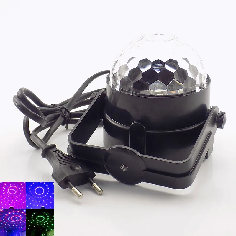 

Stage Lamps Mini DJ Light Sound Control Disco Party RGB LED Crystal Magic Ball Voice Control Laser Stage Effect Light US EU Plug