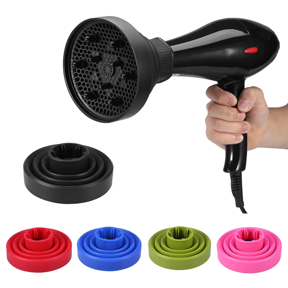 Hair Dryer Cover Foldable Silicone Salon Curly Hair Dryer Diffuser