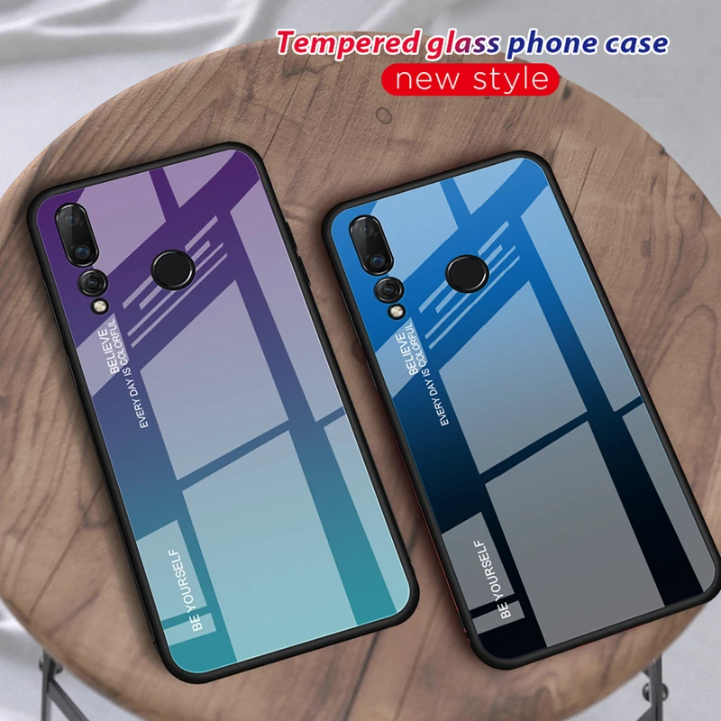

Tempered Glass Phone Case For Huawei Honor 8X Max Mate 20 10 Lite P20 Pro P Smart Plus 2019 Nova 3 4 Protective Case Back Cover