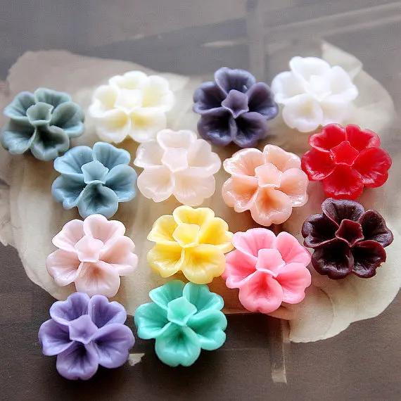 Buy 14mm Resin Flower pendants,mix colors Resin Flower
