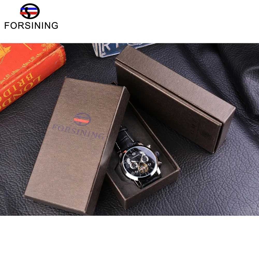 5 Hands Tourbillion Fashion Wave Dial Design Multi Function Display Men Watches Top Brand Luxury Automatic Watch Clock mechanical watch