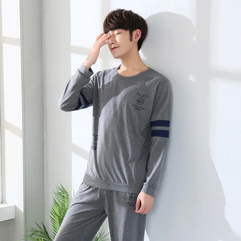 Yuzhenli Весна Для мужчин s Пижама пижамы хлопка Pijama Hombre мужские Пижамные наборы
