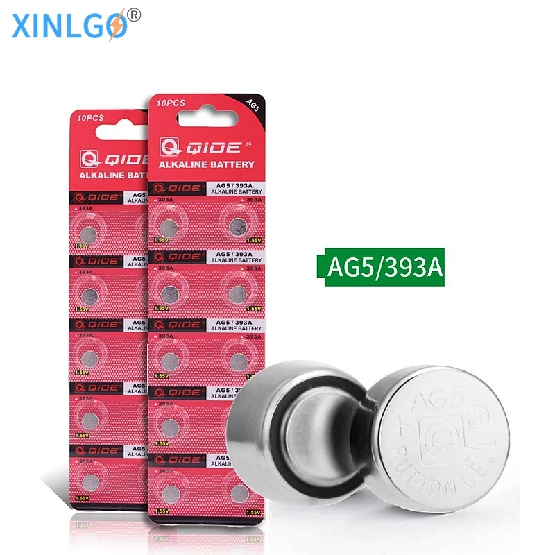 

20pcs/lot AG5 393 lr754 sr754 193 546 RW28 48 alkaline battery button cell for watch