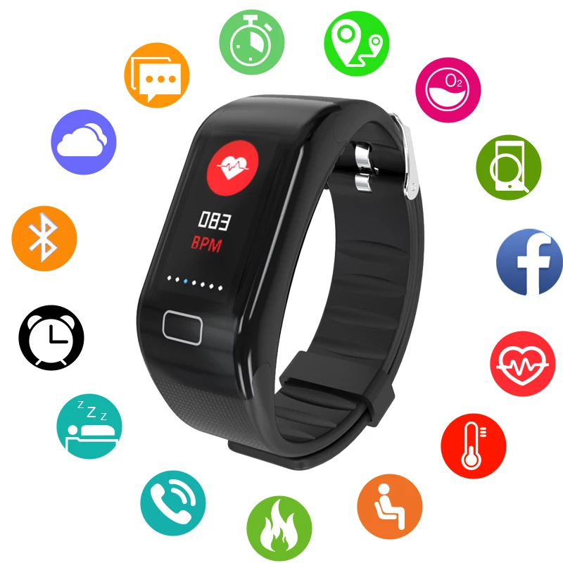 

Smart Wristband Color Screen Watch Blood Pressure Heart Rate Monitor Sport Pedometer Smart Bracelet Calling Information Reminder