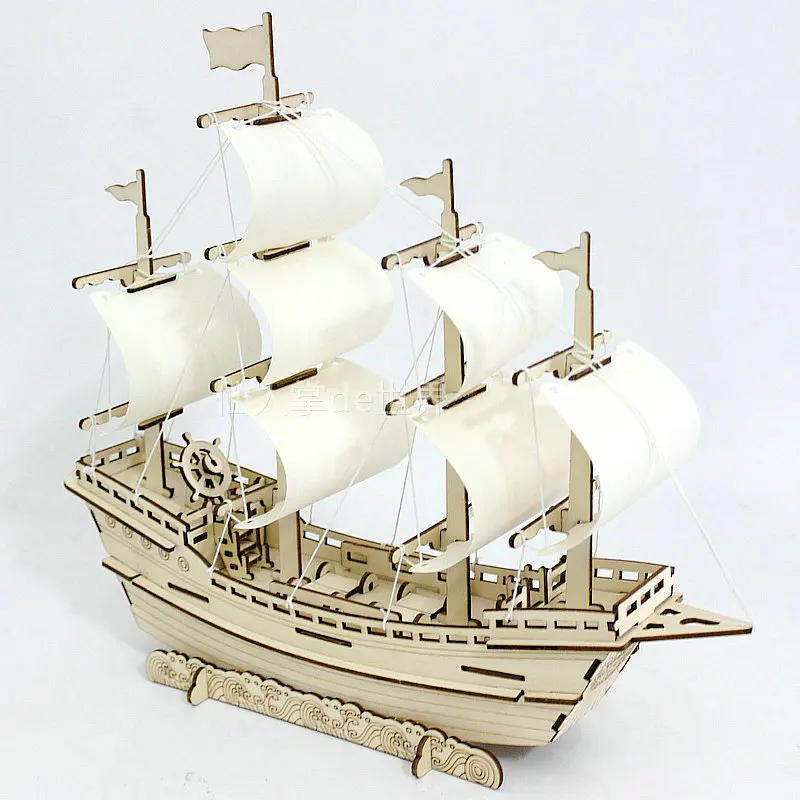 3D деревянный корабль пазлы Игрушки Обучающие строительные паром модель парусная лодка самолет головоломка самолет подарок для детей DIY деревянная детская игрушка