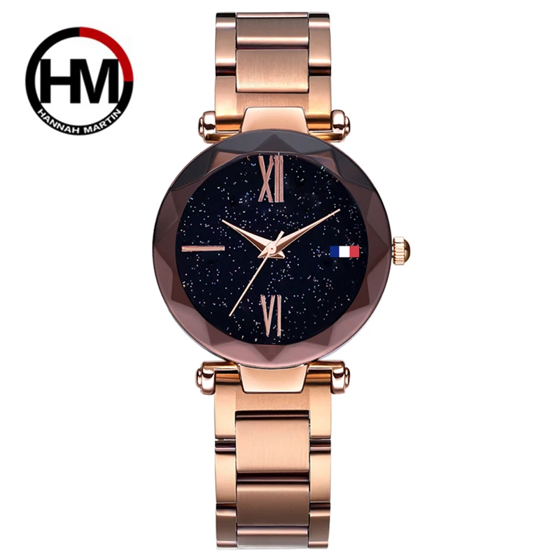 

Real New Quartz Women Watches Starry Sky Hot Creative Rose Gold Luxury Bracelet Ladies Casual Wristwatch Waterproof Female Clock