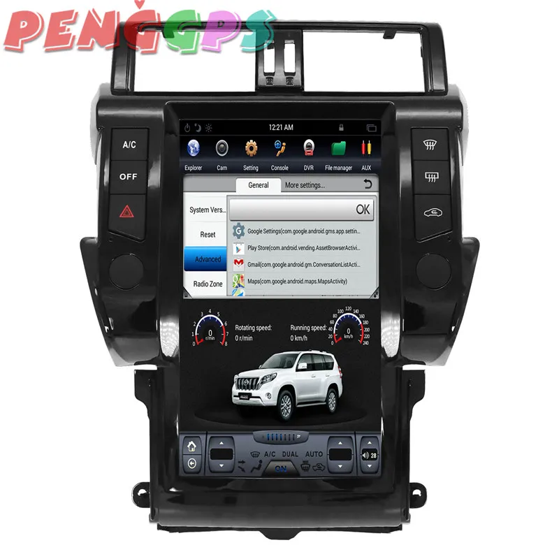 Excellent 13.6 inch Tesla style Android 7 Car Radio GPS Navigation Stereo For TOYOTA Land Cruiser Prado 150 2014 2015 2016 2017 Multimedia 8