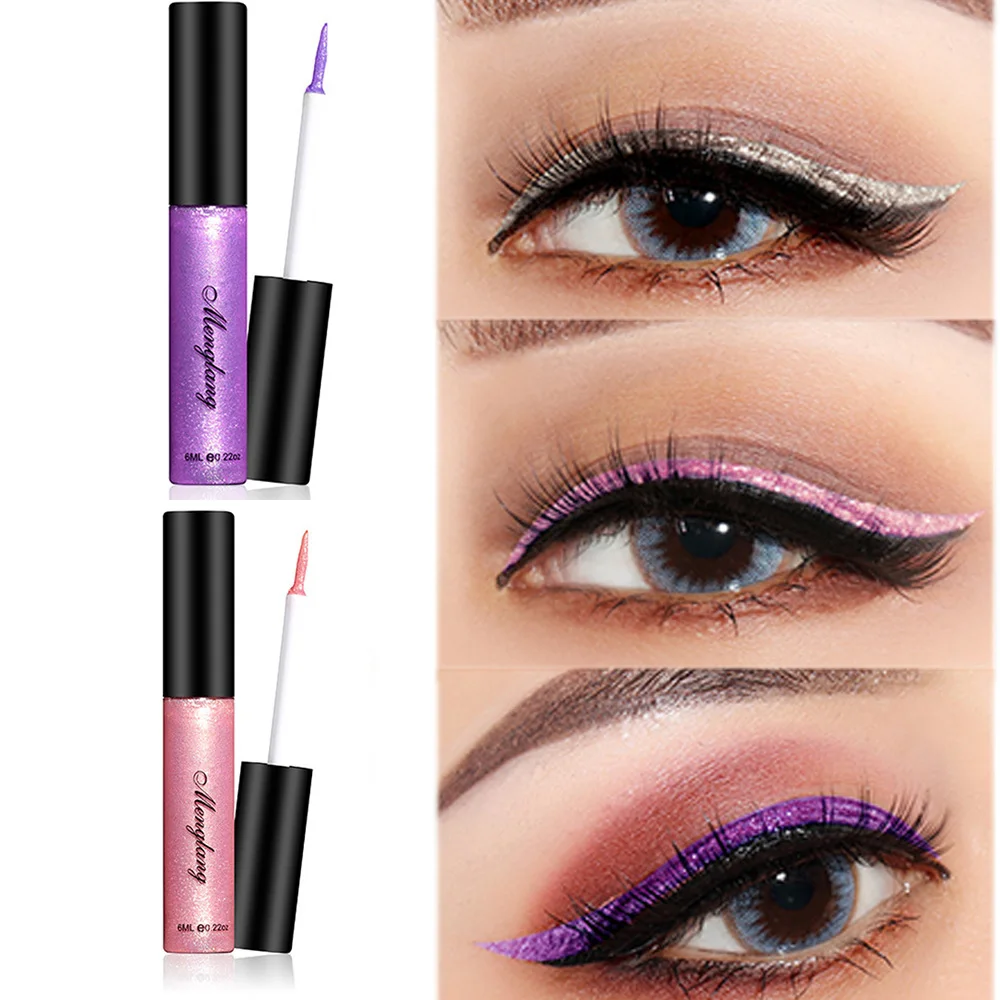 Buy 1 Pcs Glitter Liquid Eye Shadow& Liner 13 Colors Metallic Shine Eye Shadow