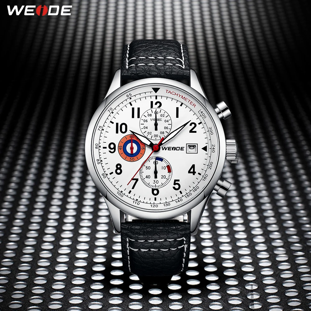 WEIDE спортивные мужские искусственная кожа наручный часы аналоговые кварцевые