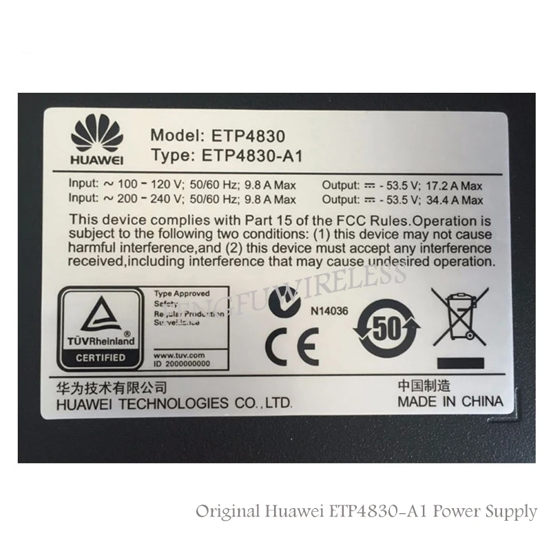 Горячие оригинальные HW OLT ETP4830 30A 48 в источник питания с SMU01C для оптического