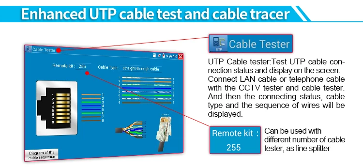 7 дюймов H.265 4 к IP камера CCTV Тест er монитор тестер аналоговых камер поддержка встроенный wifi TDR UTP RJ45 кабель тест cctv Тест er