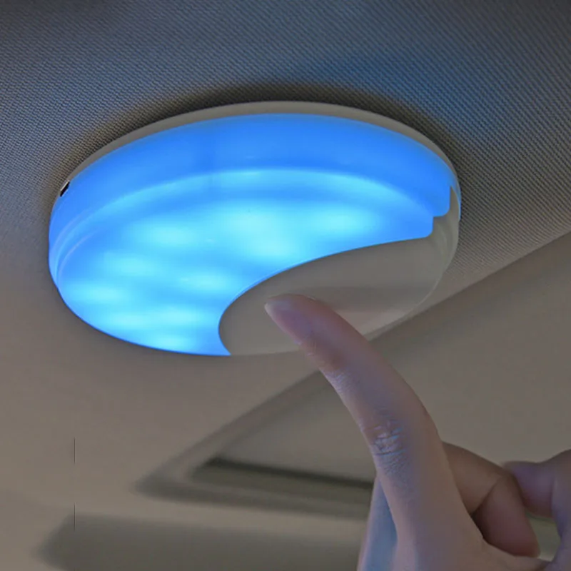 

Universal USB Rechargeable White/Blue LED Car Reading Light Interior Roof Doom Lamp LED Car Styling Night Light