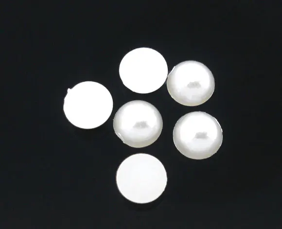 DoreenBeads акриловая фурнитура для украшений полукруглая слоновая кость 6 мм (2/8 &quot)