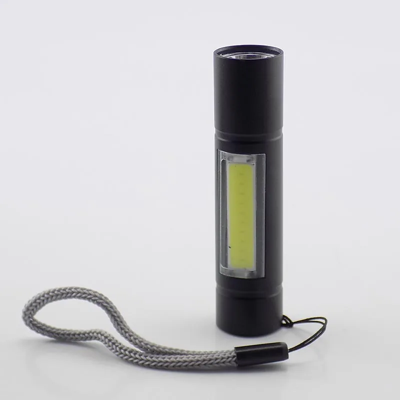 Портативный мини-cob LED Перезаряжаемый usb-фонарик Q5 Torch Light лампа встроенный 14500 фонарь на батарее вспышки света с USB кабель