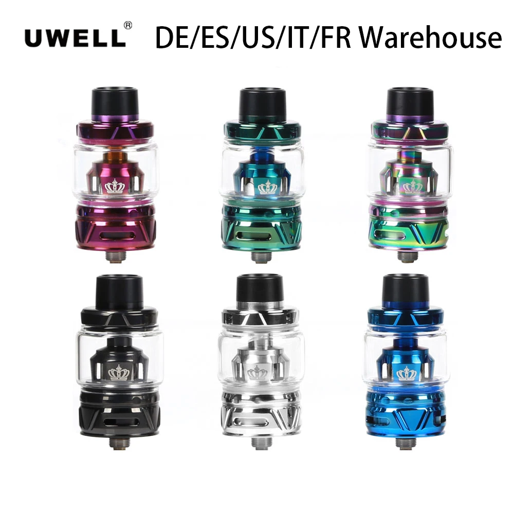 

Original Uwell Crown 4 Tank RTA Vape 6ml /2ml Atomizer With Dual SS904L Coil Patented self-cleaning technology Christmas Gift