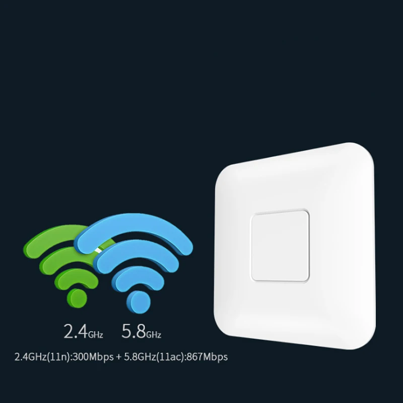 

Wireless AP CF-E355AC 1200Mbps Ceiling AP 802.11AC Indoor WIFI Router POE Power SL@88