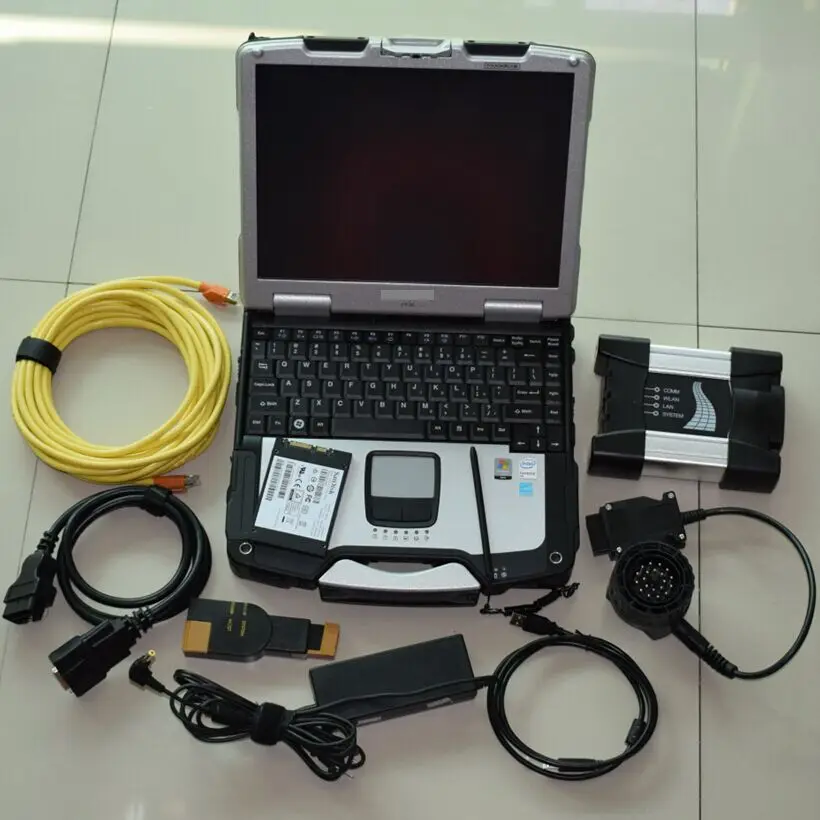 

New for BMW Diagnostic Programming tool icom next a+b+c with software ssd 2019.07 in laptop cf30 touchbook multi-languages