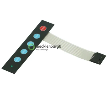 

Brand New LED 1x5 Matrix Array 5 Key Membrane Switch Keypad Keyboard Menu Auto 1*5 Keys For Arduino