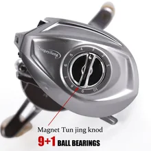 10BB Рыболовная катушка GT7.0: 1 Рыболовная катушка Baitcasting катушка строю серебряный цвет