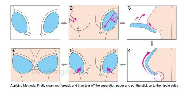 showing the using silicone bra