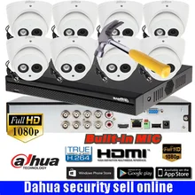 Dahua 8 Ch аудио HD CCTV 1080 P DVR DH-XVR5108HS система безопасности с 8*1080 P IR 20 м наружная HDCVI купольная камера