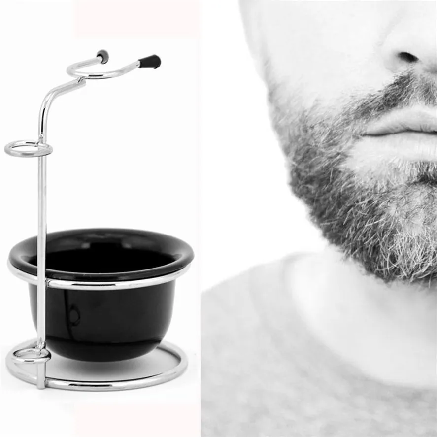 

2018 New 1PC Multifunctional Men's Beard Removal Shave Grooming Set Manual Razor Bowl Safety Stand Men's Styling Accessory Tool