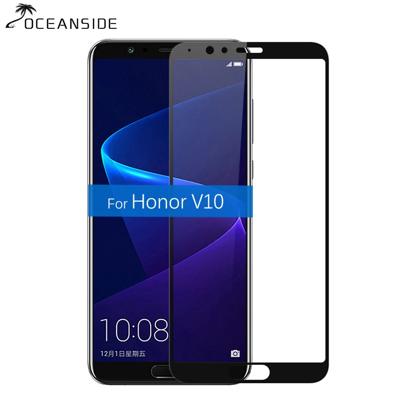 

2Pcs For Huawei Honor V10 Full Cover Tempered Glass Screen Protector Protective Film On View 10 BKL-AL00 BKL-AL20 BKL-L09