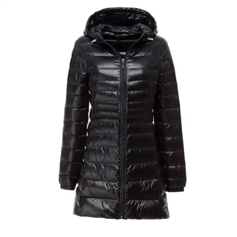 

5XL 6XL Ladies Long Winter Warm Coat Women Ultra Light 90% White Duck Down Jacket With Bag Women's Overcoats Plus Size AC430