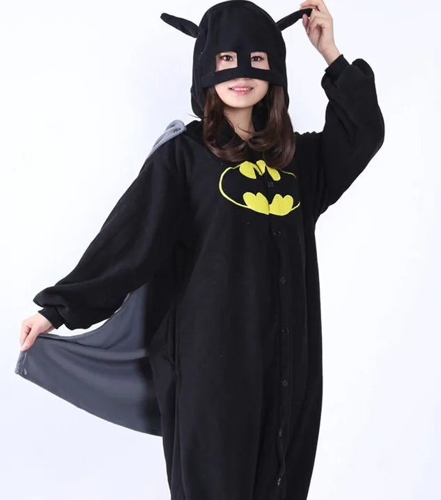 Kigurumi/Пижама-комбинезон с Бэтменом для взрослых; костюмы для костюмированной вечеринки в стиле аниме; одежда для сна в виде животных унисекс; вечерние пижамы; одежда для сна; комбинезон