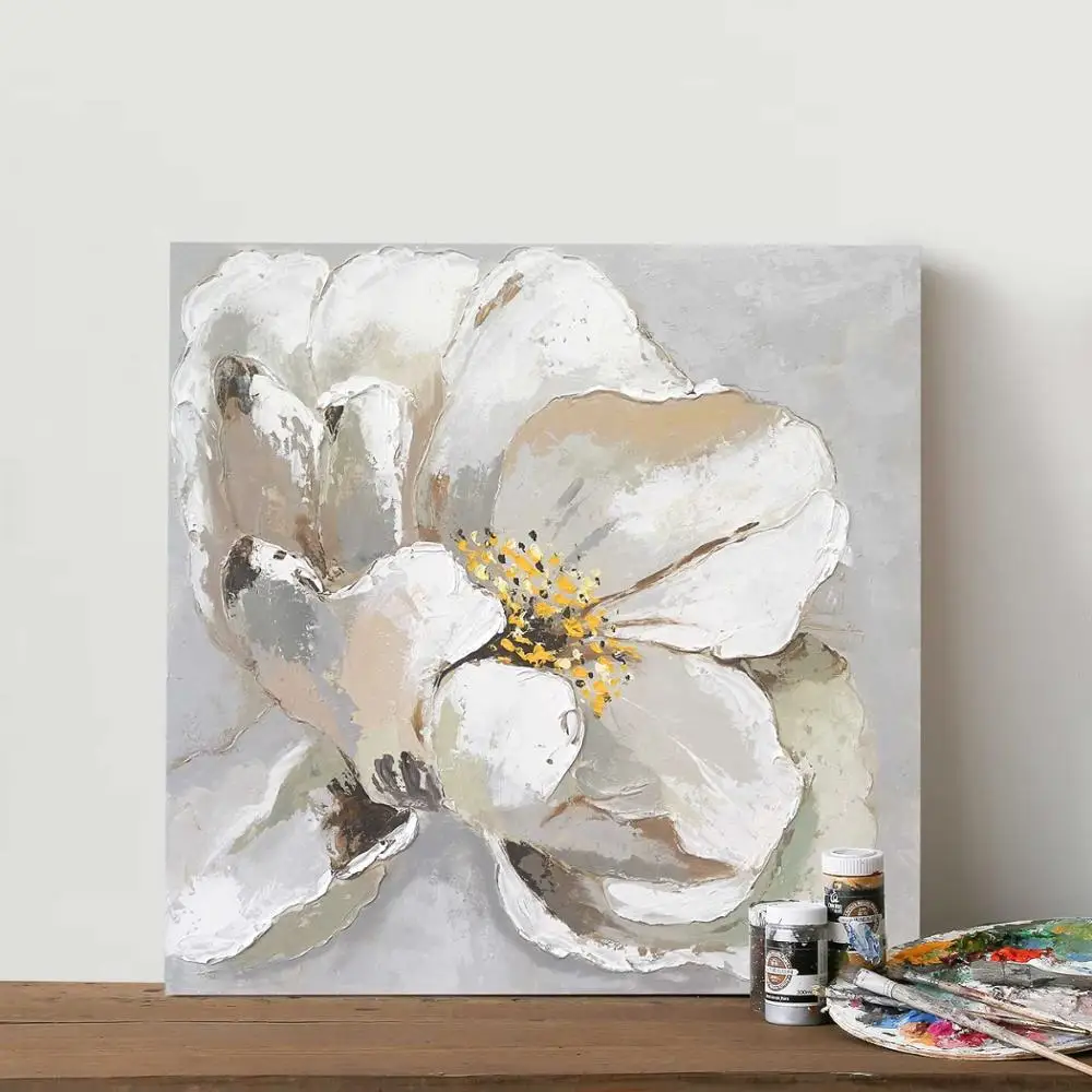 beautiful flower hand painting wall art without frame 60cm