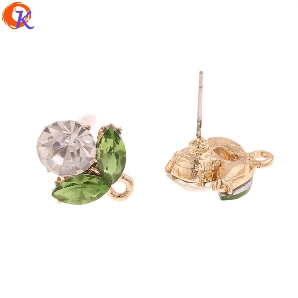 

Cordial Design 50Pcs 14*15MM Jewelry Accessories/Rhinestone Earrings Stud/Flower Shape/DIY Making/Hand Made/Earring Findings