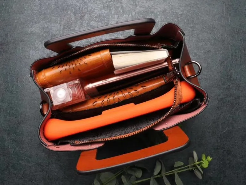 MJ Women Leather Handbag Fashion Oil Wax Leather Tote Bag Female Luxury Shoulder Crossbody Bags Small Woman Messenger Bag (24)