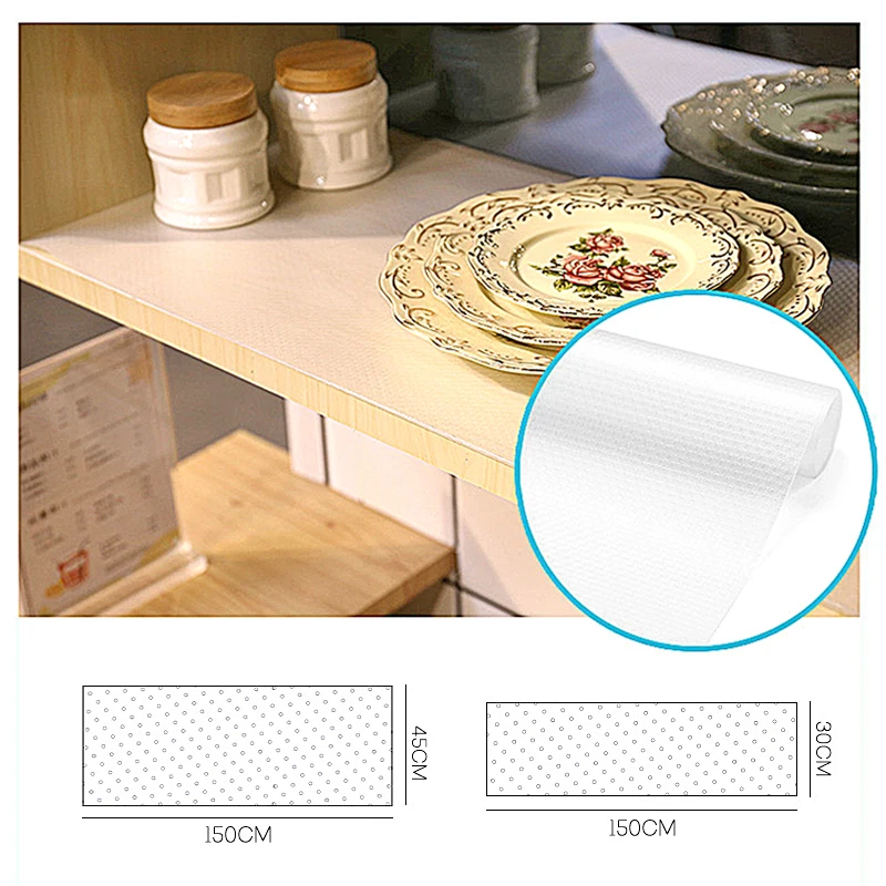 

Reusable Washable Closet Drawer Mat EVA Waterproof Tableware Pad Placemat Cabinet Dust proof Cover Kitchen Accessories Tool