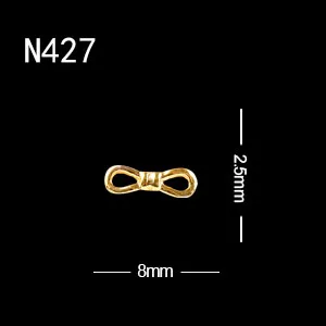 10 шт./лот 3D сплав украшения для ногтей Золотой лист бант Роза Типсы для ногтей сплав амулеты - Цвет: 10pcs N427