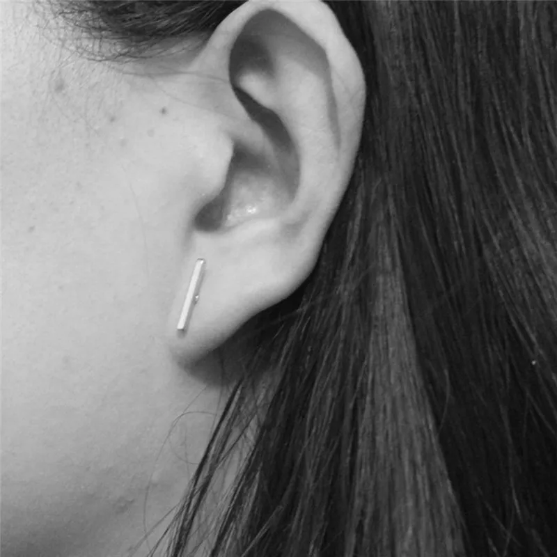 Fashion Alloy Earrings Ear Ring Combination Of Simple One Word Shape Earrings Fashion Exquisite Earrings Ear Ring Set A11 (8)