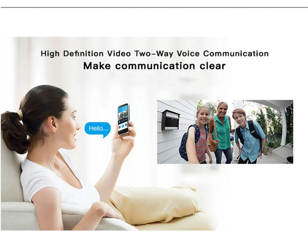 Видео дверной звонок камера IP 720P видео домофон дверной звонок ИК ночного видения двухсторонний аудио дверной звонок дистанционное управление через мобильный телефон